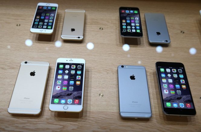 iPhone 6 và iPhone 6 Plus đã giúp đem lại thắng lợi cho Apple Q1-2015 - Ảnh: Getty Images