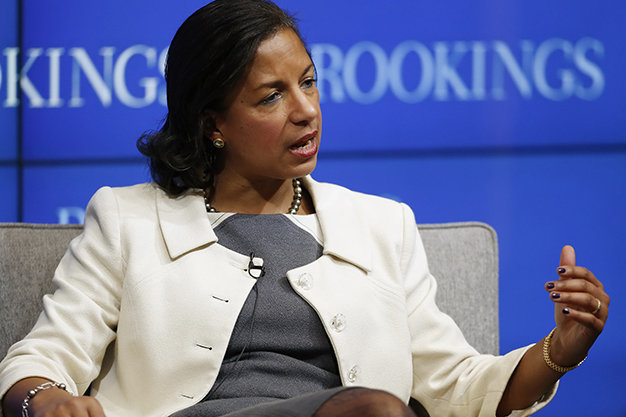 Cố vấn an ninh quốc gia Mỹ Susan Rice giải thích chính sách an ninh quốc gia của Mỹ - Ảnh: Reuters