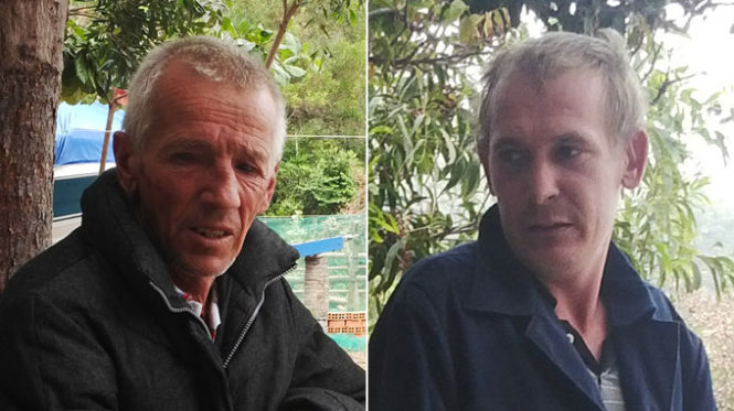 Hai ông Klagv Vitor Vaxileta (56 tuổi, trái) và Bagetxki Denix Alexangrvir (32 tuổi) đã được cứu sống - Ảnh: Ngọc Chi
