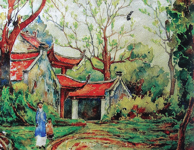 Tranh vẽ nhà thờ dòng Nguyễn Đình - Hạ Thái