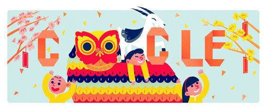 Google Doodle chúc mừng Tết Việt trên trang chủ Google.com.vn