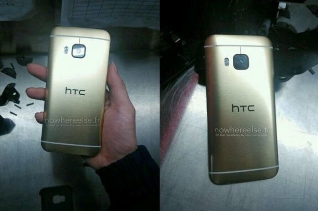 Ảnh HTC One M9 phiên bản vàng (Gold Edition) đăng tải trên Nowhereelse.fr