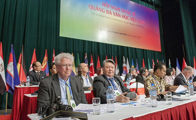 Các đại biểu quốc tế tham dự lễ khai mạc Hội nghị quốc tế quảng bá văn học Việt Nam - Ảnh: Văn Luận