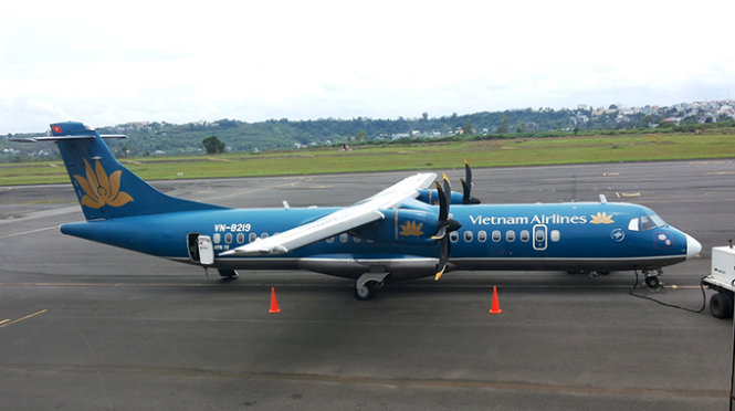 Máy bay vận chuyển hành khách tại sân bay Pleiku (Gia Lai) - Ảnh: B.D