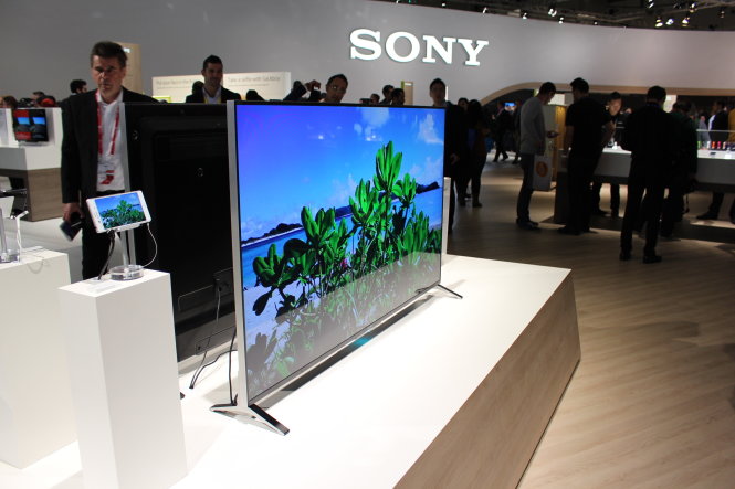 Trưng bày tivi Sony tại MWC 2015 - Ảnh: Neowin