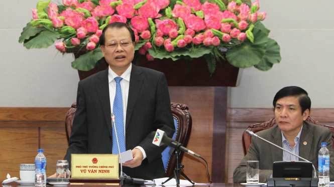 Phó Thủ tướng Vũ Văn Ninh chủ trì cuộc họp - Ảnh: V.V.Thành
