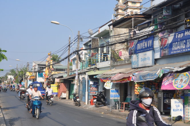 Đường Bình Quới, con đường duy nhất của bán đảo Thanh Đa hiện tại