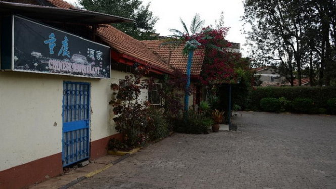 Nhà hàng Trùng Khánh nằm trong quận Kilimani, Nairobi bị tố cáo phân biệt chủng tộc  Ảnh: AFP