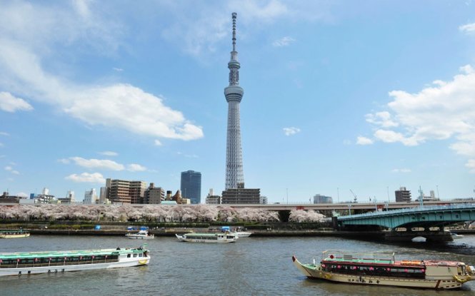 Tháp Tokyo Skytree, Tokyo, Nhật cao 634m, khánh thành năm 2012 - Ảnh: Telegraph