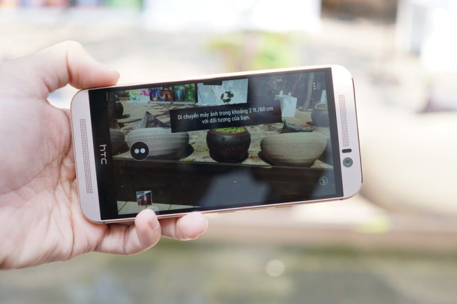 Camera là yếu tố tạo lợi thế cạnh tranh cho HTC One M9, với camera 20MP, ống kính 27.8mm, khẩu f2.2 - Ảnh: Duy Nguyễn