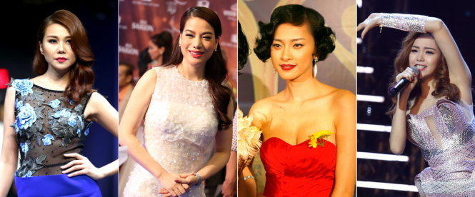 Bốn nữ diễn viên trong đề cử Nữ diễn viên Phong cách của Elle Style Awards gồm Thanh Hằng, Trương Ngọc Ánh, Ngô Thanh Vân và Minh Hằng (từ trái qua) - Ảnh: Gia Tiến