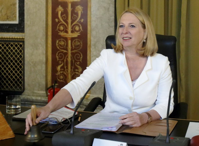 ​Chủ tịch quốc hội Áo Doris Bures - Ảnh: Reuters​