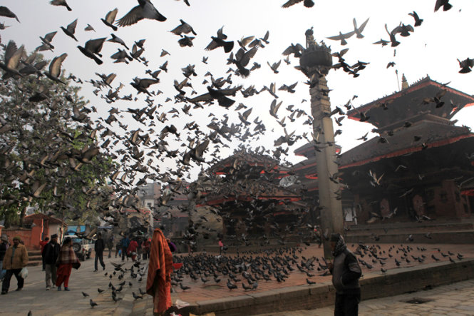 Buổi sớm trên quảng trường Kathmandu Dubar Square