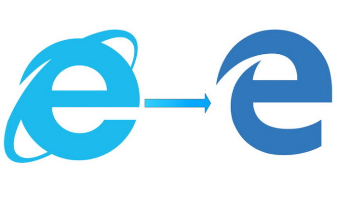 Công bố tên gọi, Microsoft cũng giới thiệu biểu tượng cho trình duyệt web Microsoft Edge (hay gọi tắt Edge), một ký tự e mới - Ảnh: Microsoft
