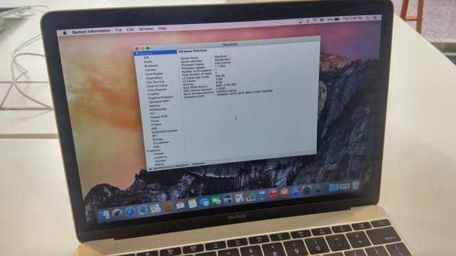 Cấu hình tham khảo của MacBook 12-inch màn hình Retina - Ảnh: T.Trực