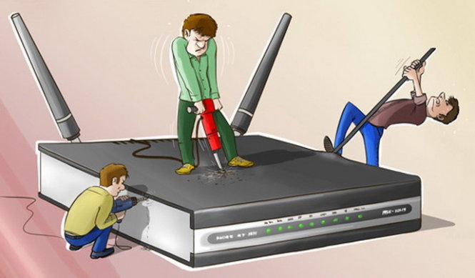 Dữ liệu, tài khoản, các thông tin trao đổi trên Internet có thể bị đánh cắp khi hacker chiếm giữ ngay từ cửa ngỏ mạng của gia đình bạn, đó là bộ định tuyến mạng - router - Ảnh minh họa: Kaspersky Lab