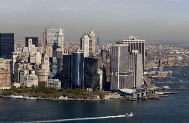 Khu dân cư Battery Park City ở New York (Mỹ) được đánh giá là một mô hình quy hoạch ven sông cực kỳ thành công - Ảnh: Travelpod