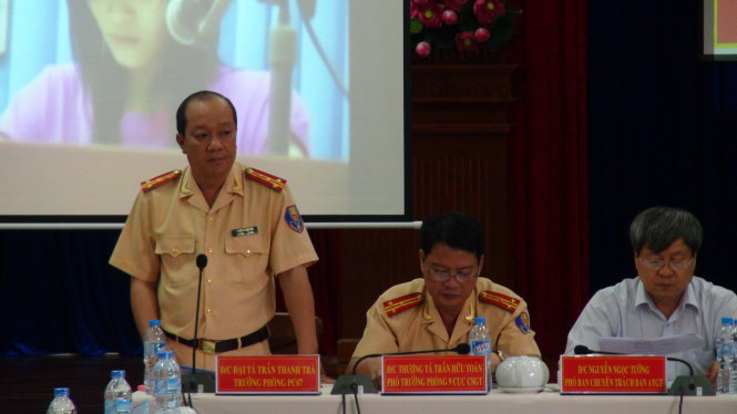 Đại tá Trần Thanh Trà: “CSGT sẽ phối hợp với hình sự đặc nhiệm “bắt nóng” các đối tượng có hành vi đua xe trái phép, xử lý mạnh tay và triệt để” - Ảnh: Đ.Thanh