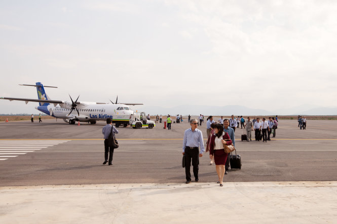 Sân bay quốc tế Attapeu được Hoàng Anh Gia Lai xây dựng, khánh thành và chuyển giao sáng 30-5 - Ảnh: Duy Thắng