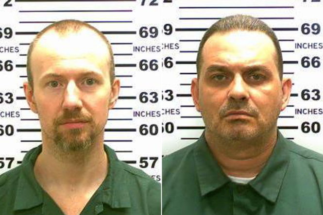 Hai tên tội phạm David Sweat (trái) và Richard Matt Ảnh: Reuters