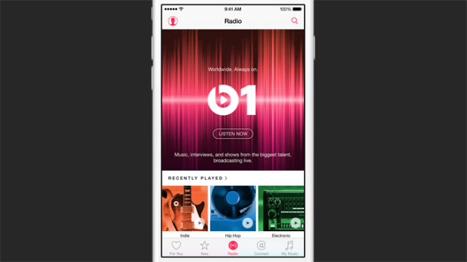 Đài radio toàn cầu Beats One (Beats1) phát 24/7 - Ảnh: Apple