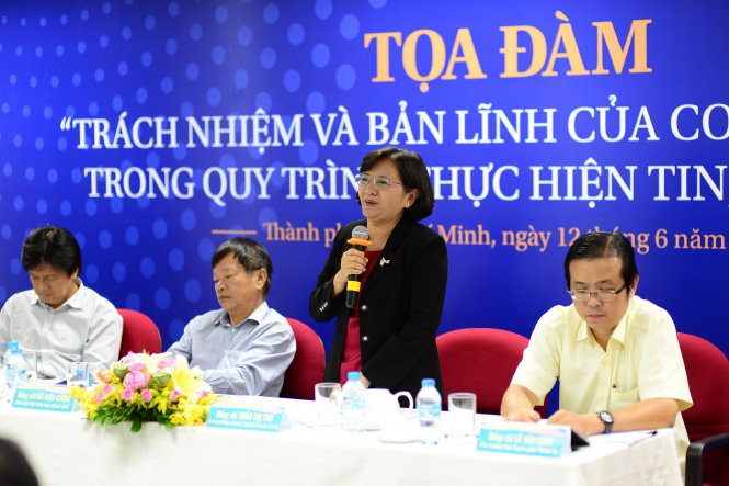 Bà Thân Thị Thư - trưởng Ban tuyên giáo Thành ủy TP.HCM - Ảnh: Quang Định