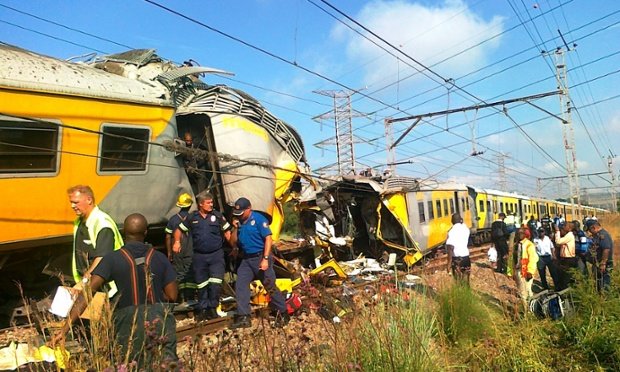 Tai nạn xe lửa hồi tháng 4 tại Nam Phi Ảnh: AP