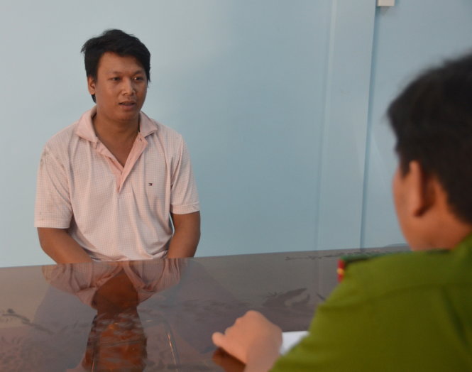 Nguyễn Sơn Tùng tại cơ quan điều tra - Ảnh: Thúy Hằng