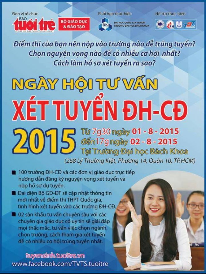 Poster quảng bá  ngày hội tư vấn xét tuyển