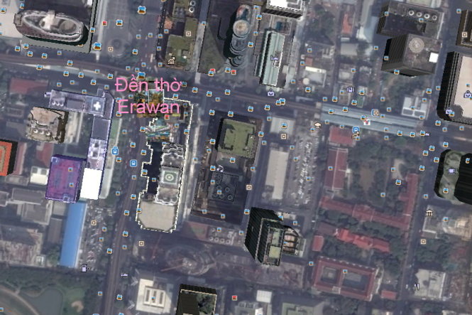 Khu vực Đền thờ Erewan - Ảnh: Google Earth