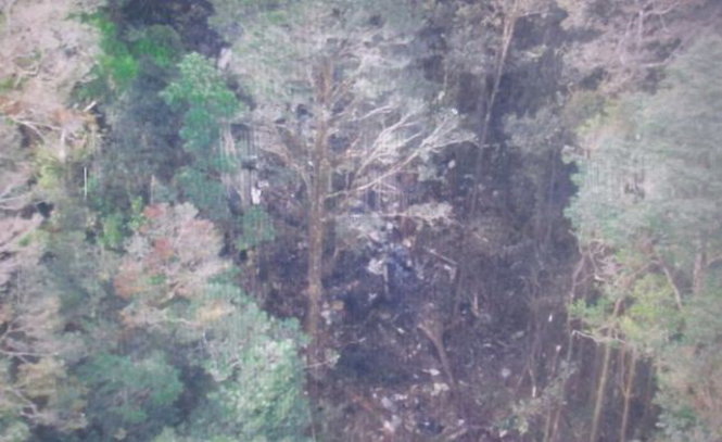 Ảnh chụp xác chiếc máy bay từ trên cao - Ảnh: Reuters