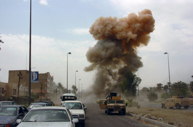 IS đánh bom xe để trả đũa đợt không kích từ liên quân - Ảnh: AFP