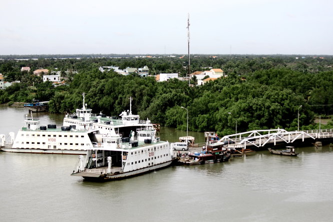 Bến phà Mỹ Lợi sắp hoàn thành 