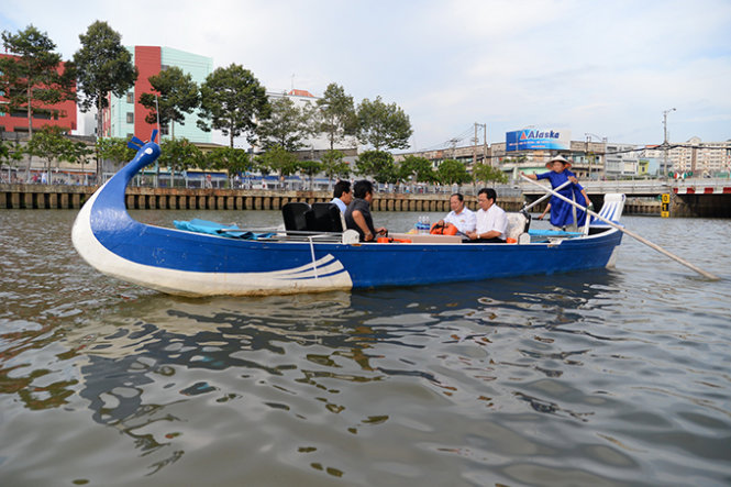 Từ đây người dân TP.HCM có thể đi thuyền trên kênh Nhiêu Lộc để ngắm thành phố - Ảnh: Hữu Khoa