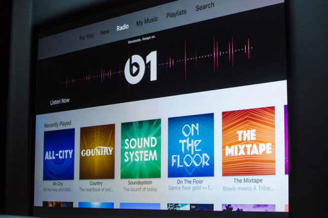 Apple Music tích hợp trong Apple TV - Ảnh: CNET
