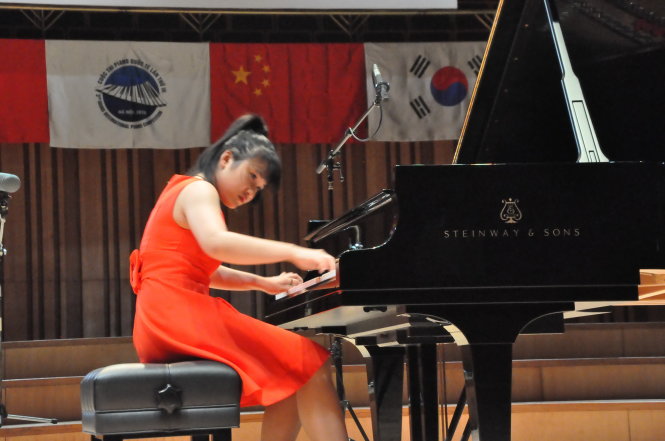 Thí sinh Ngô Phương Vi (Việt Nam) - giải nhất bảng B của cuộc thi piano quốc tế lần 3 - Ảnh: BTC