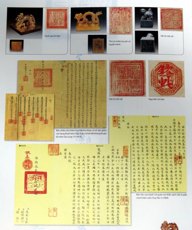 Các trang châu bản triều Nguyễn đã được công nhận là Di sản tư liệu thế giới  Ảnh: L.ĐIỀN