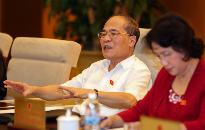 Chủ tịch Quốc hội Nguyễn Sinh Hùng cho rằng “Luật dược 10 năm cũng không có tác dụng gì”Ảnh: Việt Dũng