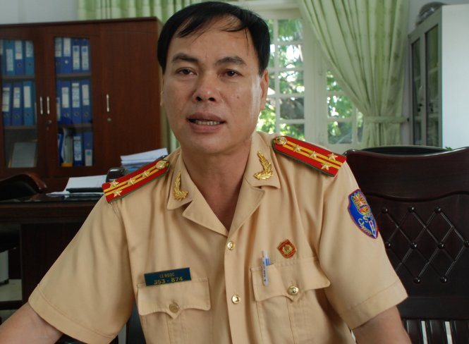 Đại tá Lê Ngọc, trưởng Phòng CSGT Công an TP Đà Nẵng