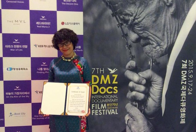 Đoàn Hồng Lê đã nhận được 20.000 USD của Liên hoan phim DMZ để thực hiện phim tài liệu Những lời cuối cùng của cha tôi - Ảnh: FB nhân vật