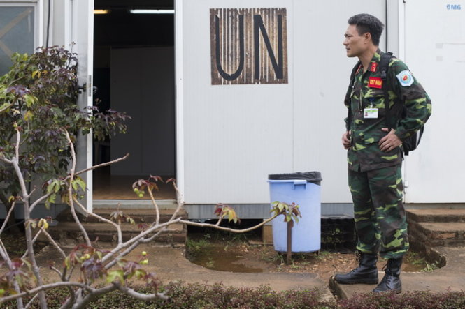 Thượng tá Mạc Đức Trọng – Quân đội nhân dân VN - thực hiện nhiệm vụ gìn giữ hòa bình của LHQ tại Nam Sudan - Ảnh: UN photo