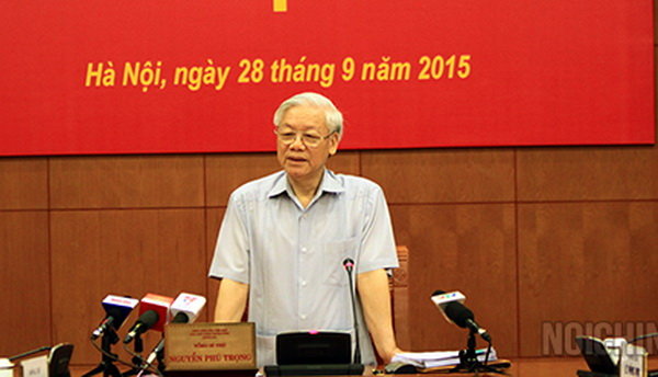 Tổng Bí thư Nguyễn Phú Trọng, Trưởng Ban Chỉ đạo Trung ương về phòng, chống tham nhũng phát biểu tại Phiên họp