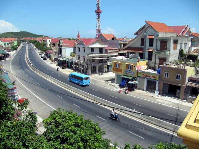 Một đoạn quốc lộ 1 qua địa phận xã Hải Trạch, huyện Bố Trạch, Quảng Bình