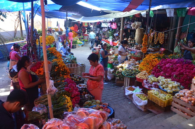 Các khu chợ ở ngoại ô Oaxaca chủ yếu bán những nhu yếu phẩm có sẵn tại địa phương - Ảnh: livebreathediscover