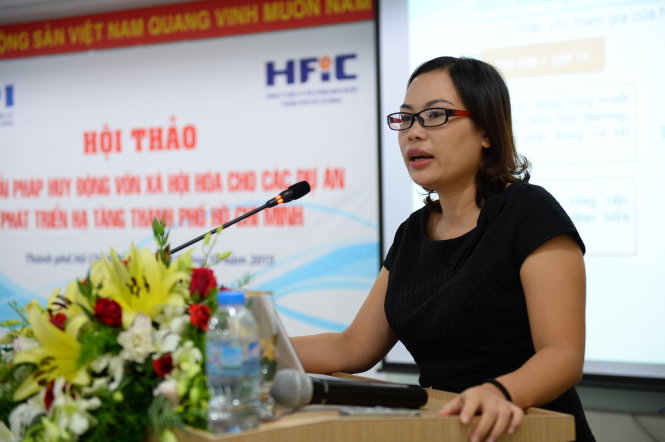 Bà Nguyễn Vân Hương phát biểu tại hội thảo Ảnh: T.Thắng