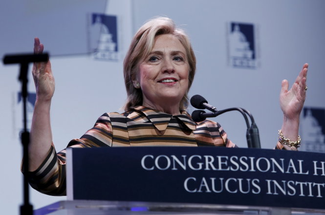 Cựu ngoại trưởng Hillary Clinton được đánh giá là ứng cử viên hàng đầu trong cuộc đua vào Nhà Trắng năm 2016 - Ảnh: Reuters