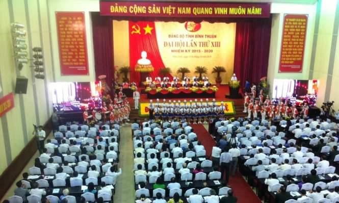 Ngày khai mạc Đại hội đại biểu Đảng bộ tỉnh Bình Thuận lần thứ XIII - Ảnh: Ng.Nam