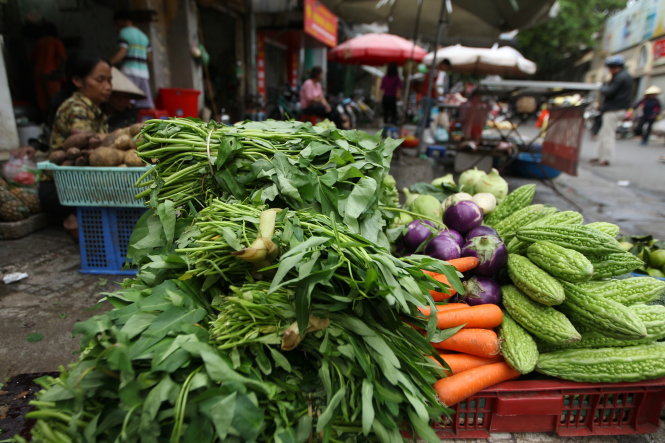 Rau xanh là mặt hàng thuộc diện thanh tra của thanh tra chuyên ngành tại xã phường - Ảnh: N.Khánh