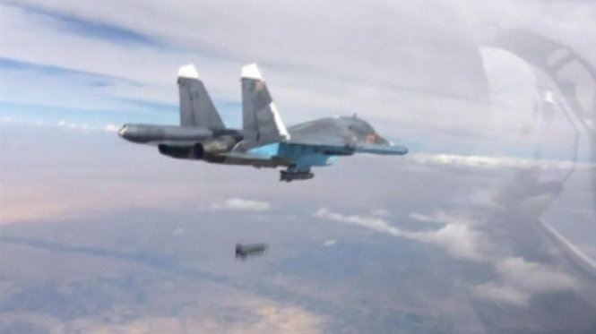 Máy bay của Nga trên vùng trời Syria - Ảnh: Reuters