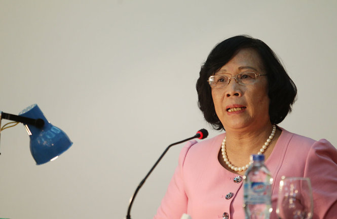 Bà Phạm Thị Hải Chuyền, Bộ trưởng Bộ Lao động-Thương binh và Xã hội phát biểu chỉ đạo hội nghị - Ảnh: Nguyễn Khánh